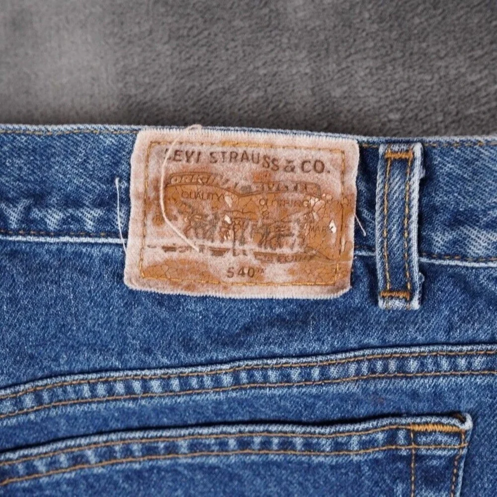VTG Levis 540 Jeans‎ Men 40x30 Blue (37x30) Orange Tab Black Bat Wing Y2K Biker
